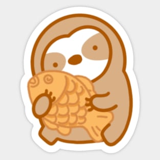 Cute Taiyaki Bungeoppang Sloth Sticker